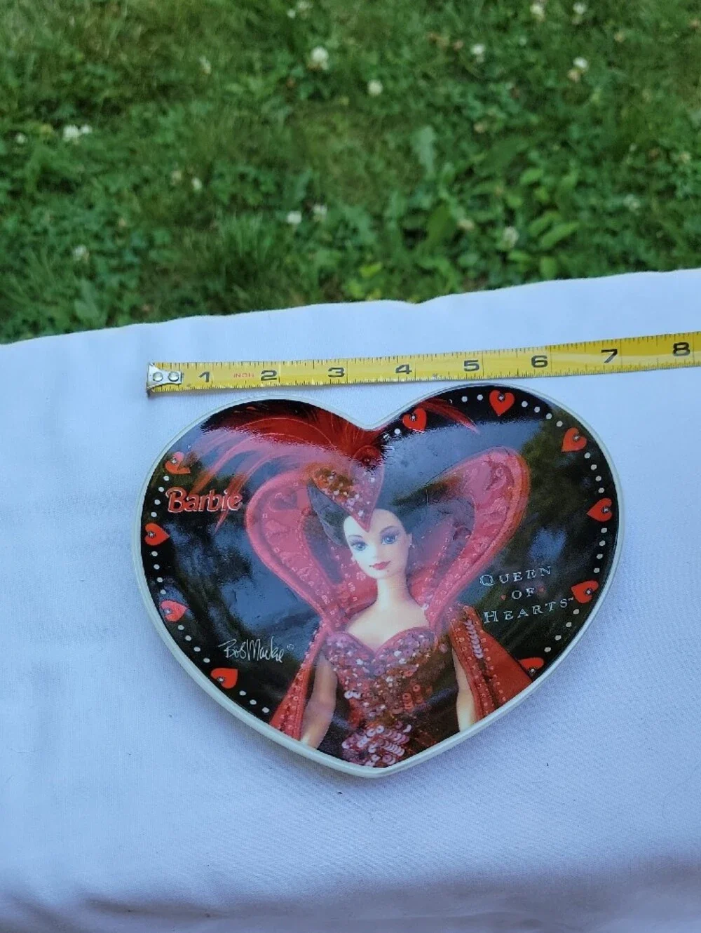 Vintage Barbie Queen of Hearts Heart Plate — Red & Black - Bob Mackie